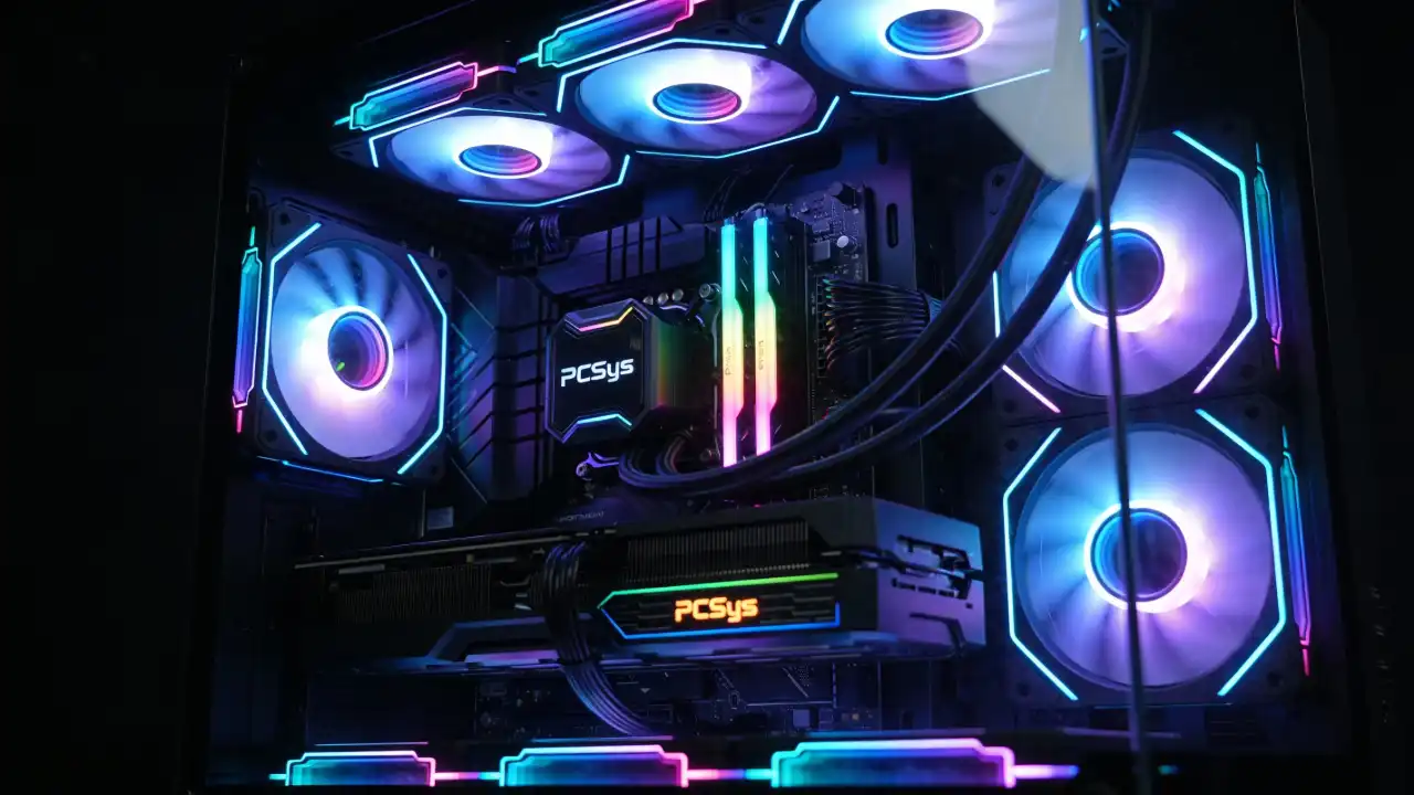 PC Gamer usado con iluminación RGB personalizada y componentes de alta gama